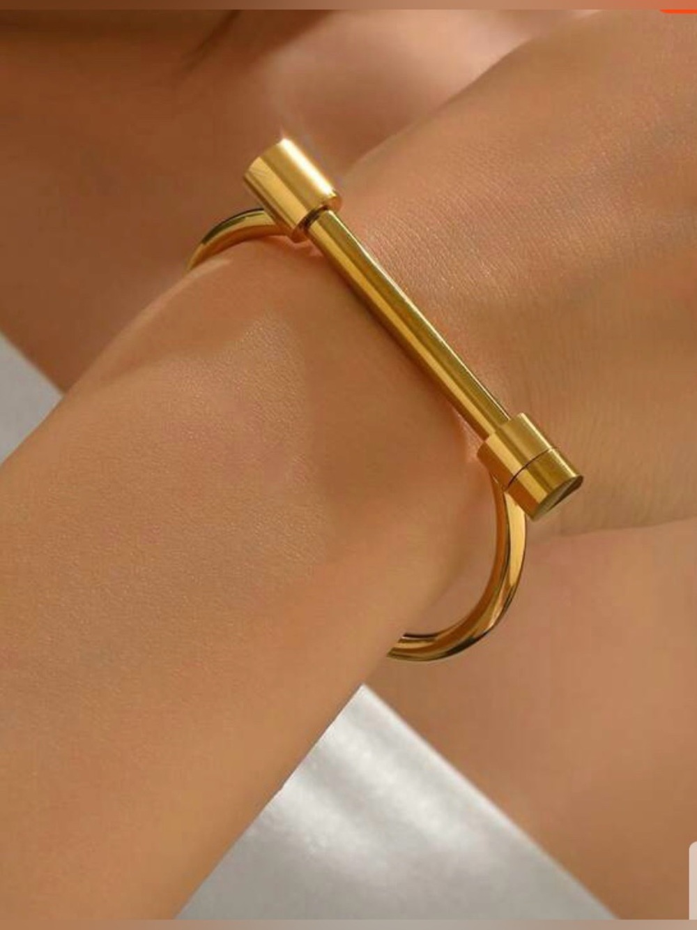 Western Gold Bracelet Horseshoe Buckle Bangle Cowboy Style Unisex